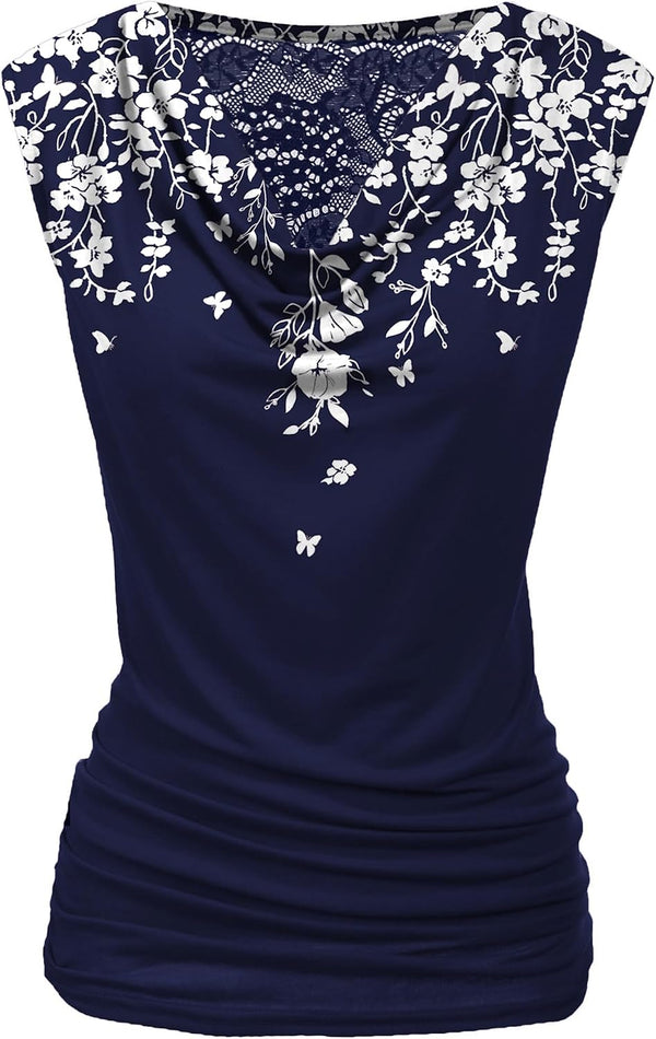 Zeagoo Tank Top for Women Trendy Going Out Tops Sleeveless Shirts Ruched Business Casual Basic Tunic Tops