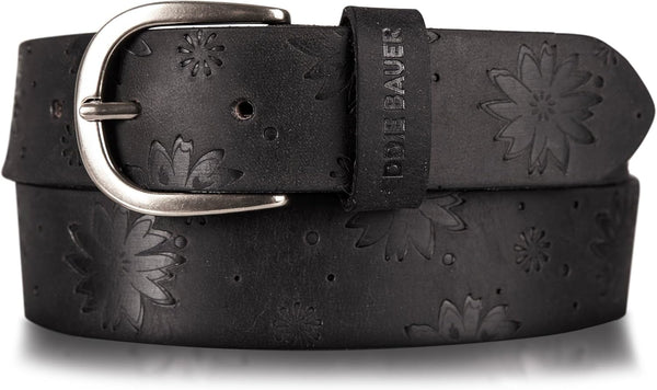 Eddie Bauer Women's Casual Leather Belts With Durable Metal Buckle