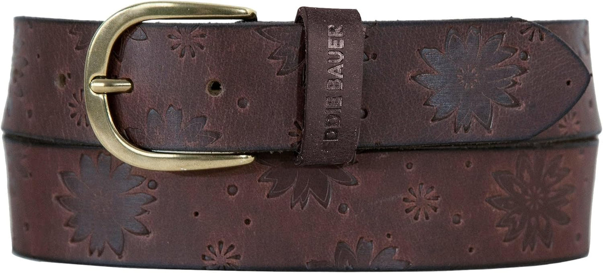Eddie Bauer Women's Casual Leather Belts With Durable Metal Buckle