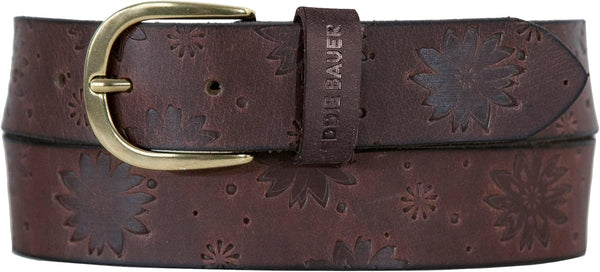 Eddie Bauer Women's Casual Leather Belts With Durable Metal Buckle