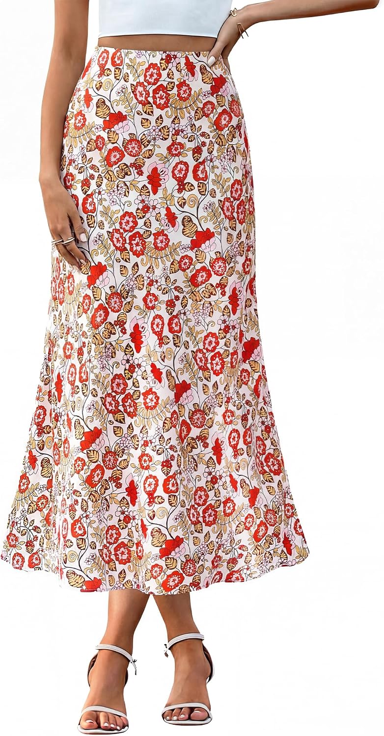 BTFBM Satin Skirts for Women Trendy 2026 Summer Fall
