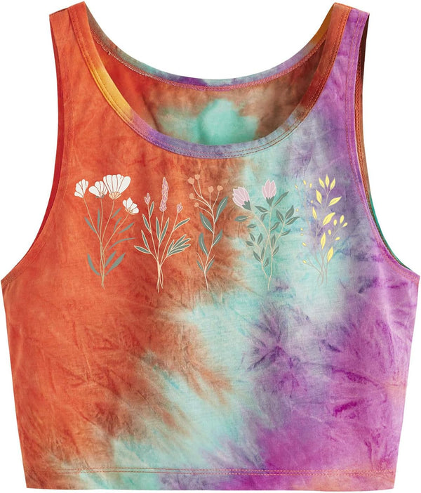 Remidoo Crop Tops for Women Casual Cropped Tank Top Summer Sleeveless Shirts