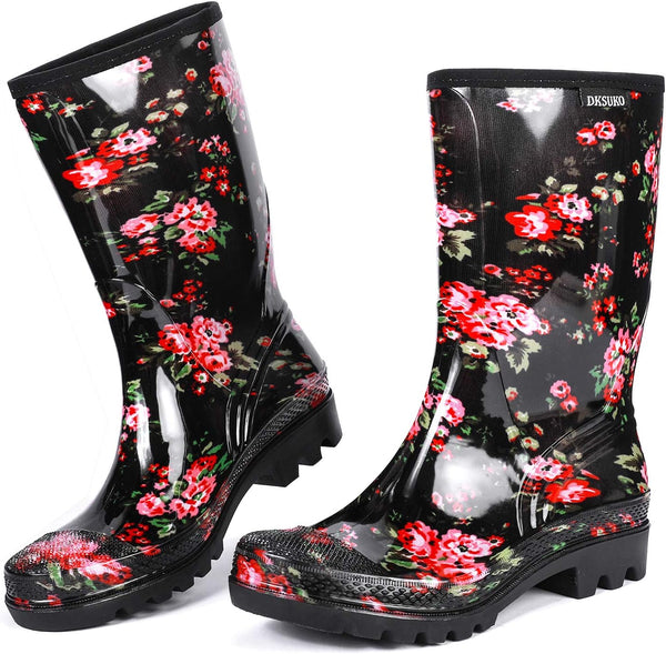 Women's Wide Calf Waterproof Rain Boots – Seamless Pvc Boots
