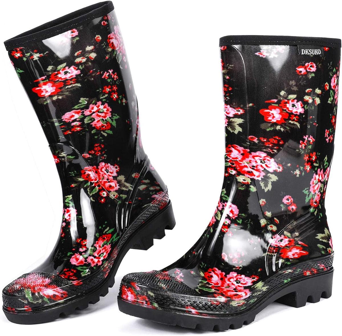 Women's Wide Calf Waterproof Rain Boots – Seamless Pvc Boots