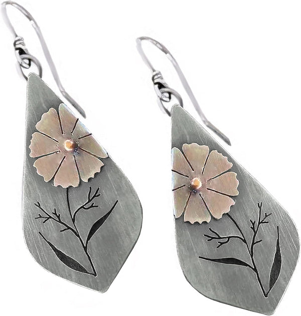 Antiqued Spiral Hollow-Out Boho Hoop Earrings