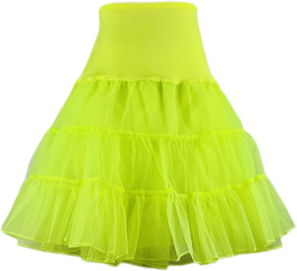 Women's 50s Vintage Petticoat 26" Crinoline Rockabilly Tutu Skirt Slip S-L…