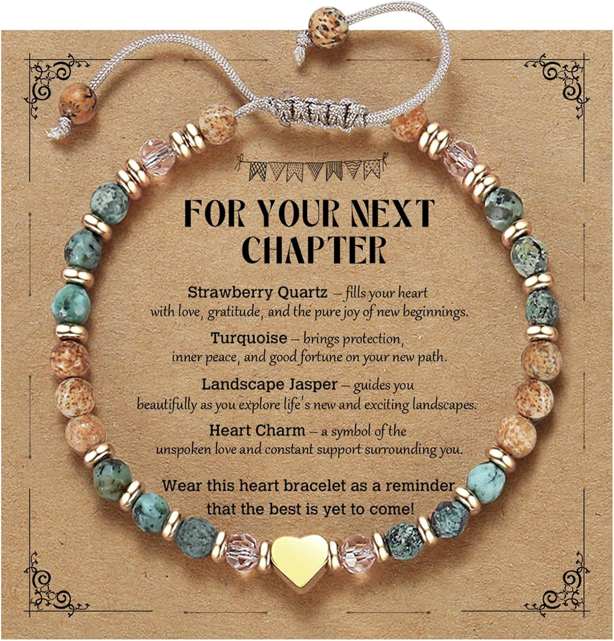 yupoxiu Natural Stone Bracelets - Inspirational Birthday Gifts for Women