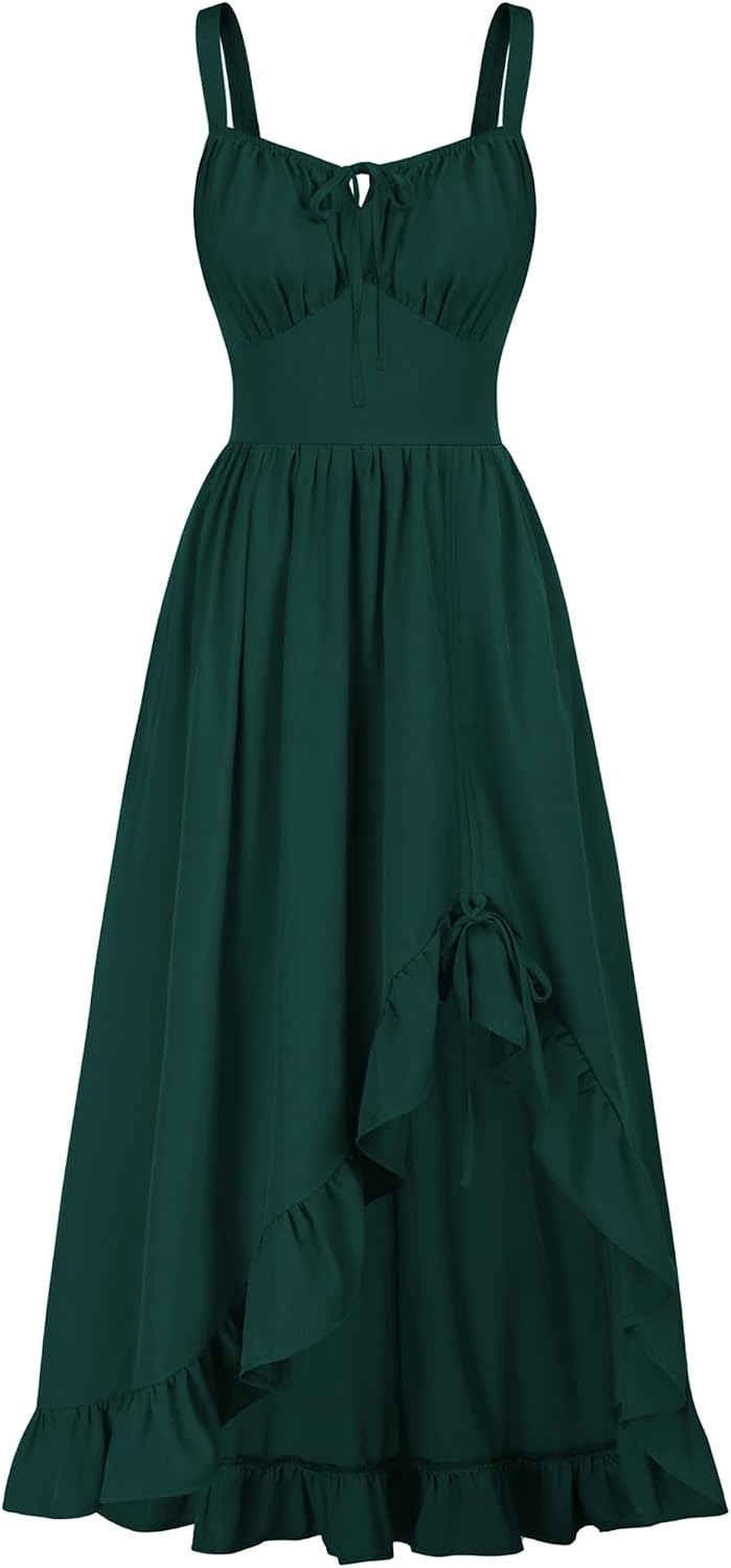 Scarlet Darkness Women Renaissance Corset Dress Flowy Gothic Sundress