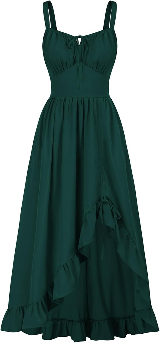 Scarlet Darkness Women Renaissance Corset Dress Flowy Gothic Sundress