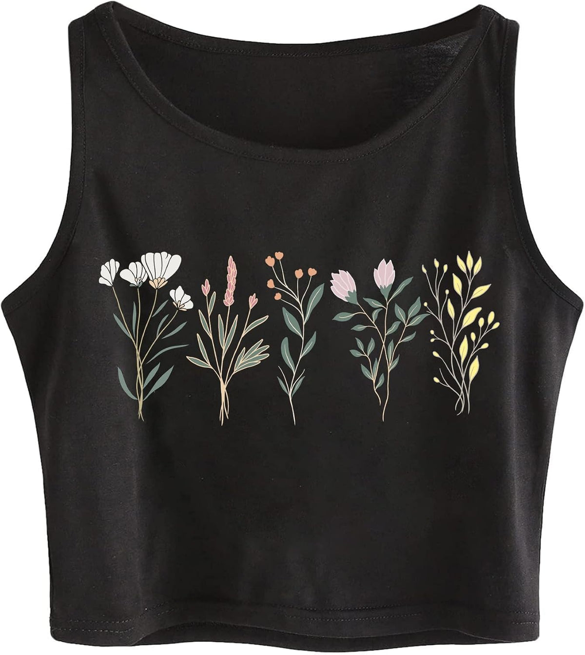 Remidoo Crop Tops for Women Casual Cropped Tank Top Summer Sleeveless Shirts