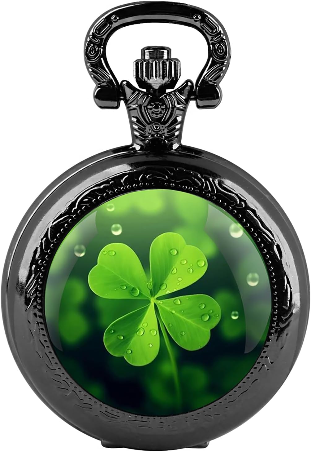 Vintage Pocket Watch for Women Men Graphic Animal Design Quartz Pocket