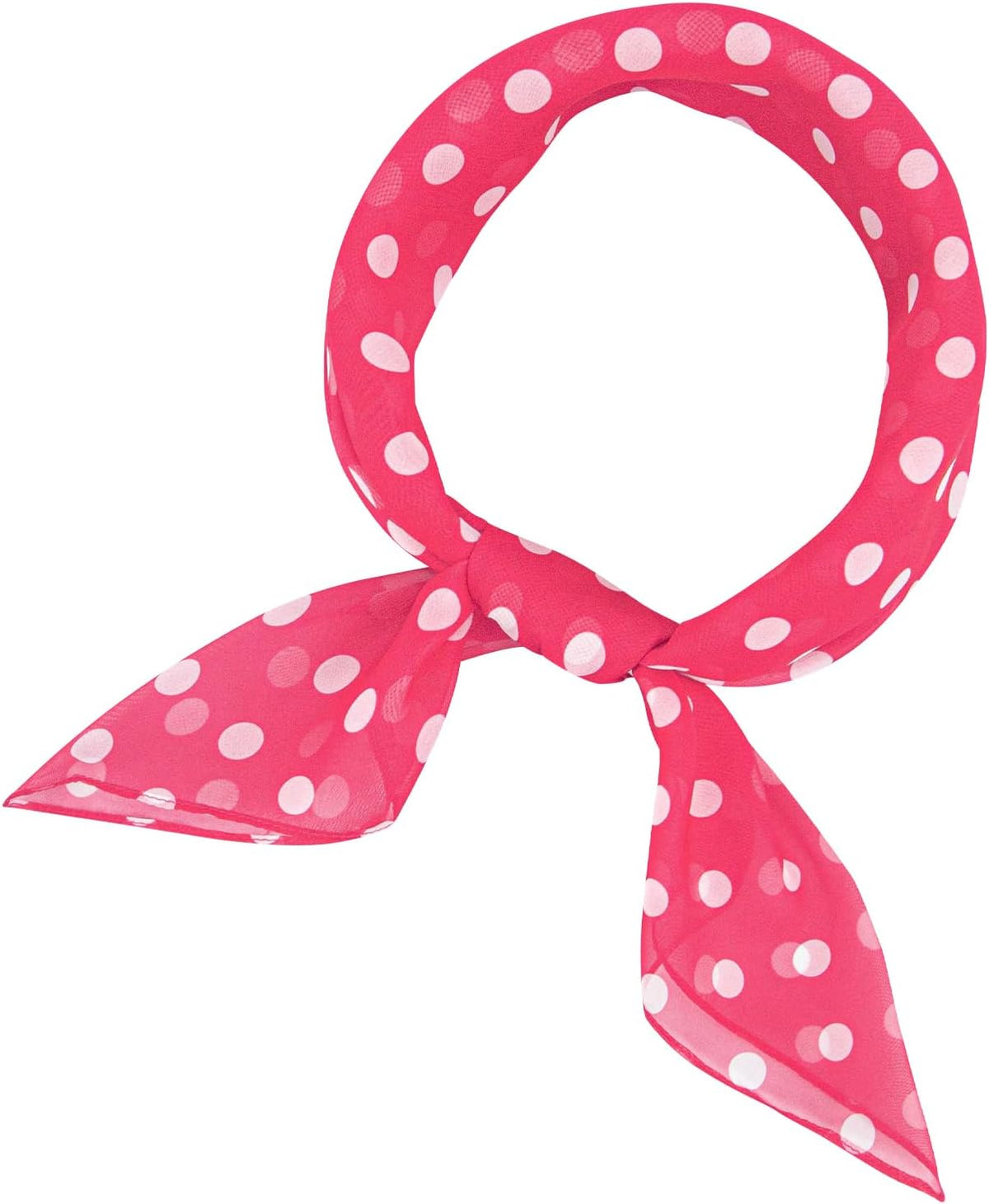 MissShorthair 50s Chiffon Scarf Sheer Square Neck Head Scarf for Women
