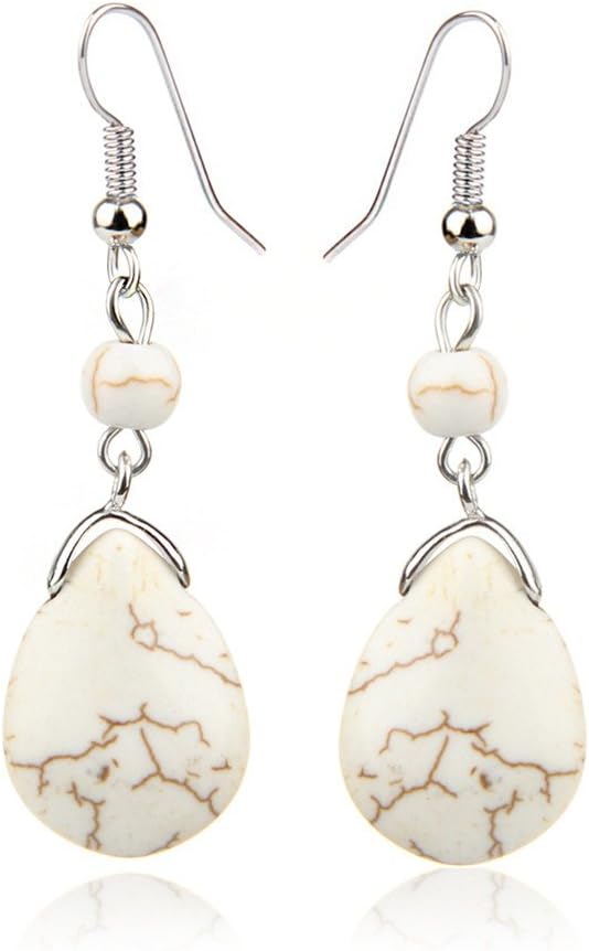 Double Lapis Lazuli Drop Bead Earrings