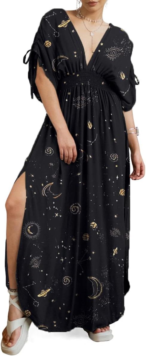 Women's Whimsical Mushroom Casual Summer Dresses for Beach Vacation