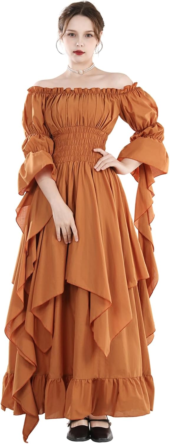 Renaissance Dress Women Victorian Dresses White Fairy Witch Wedding Dress