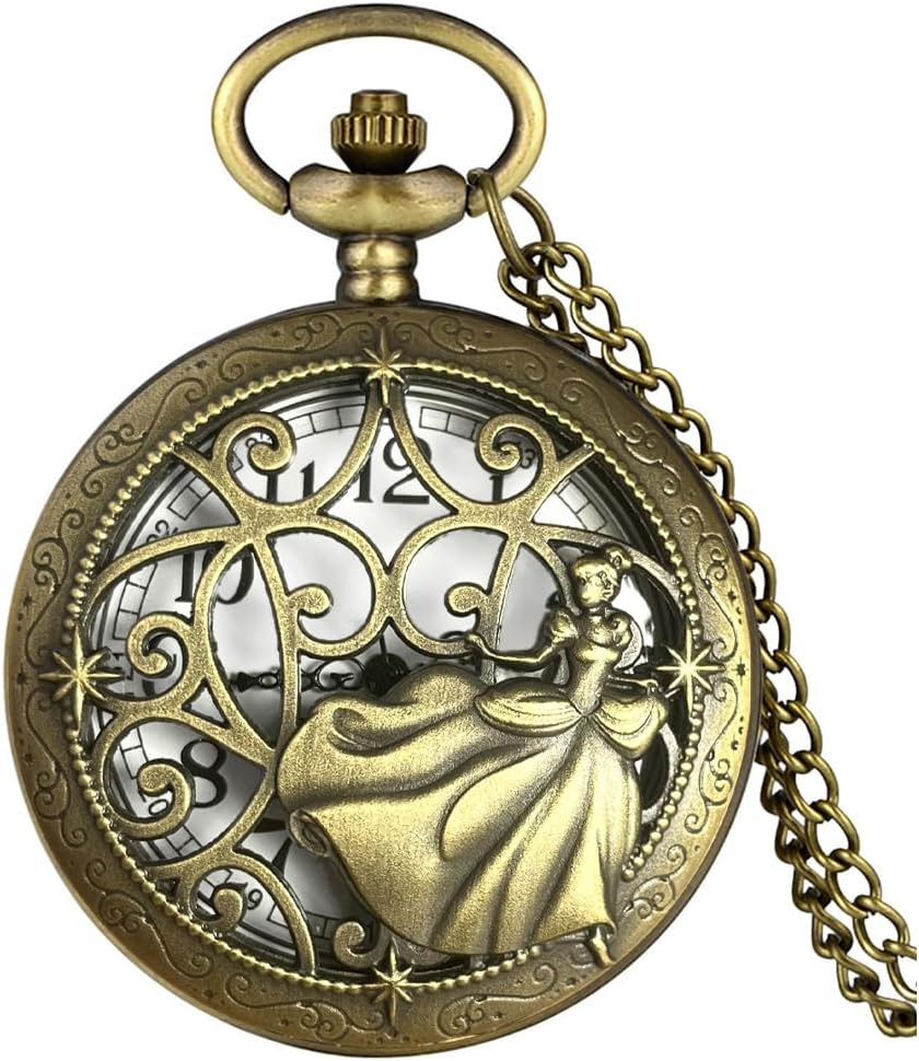 Vintage Quartz Pocket Watches for Men with Chains Pendant Pocket Watch