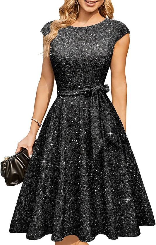 DRESSTELLS Women's Cocktail Dresses, Formal Wedding Guest Church Dress