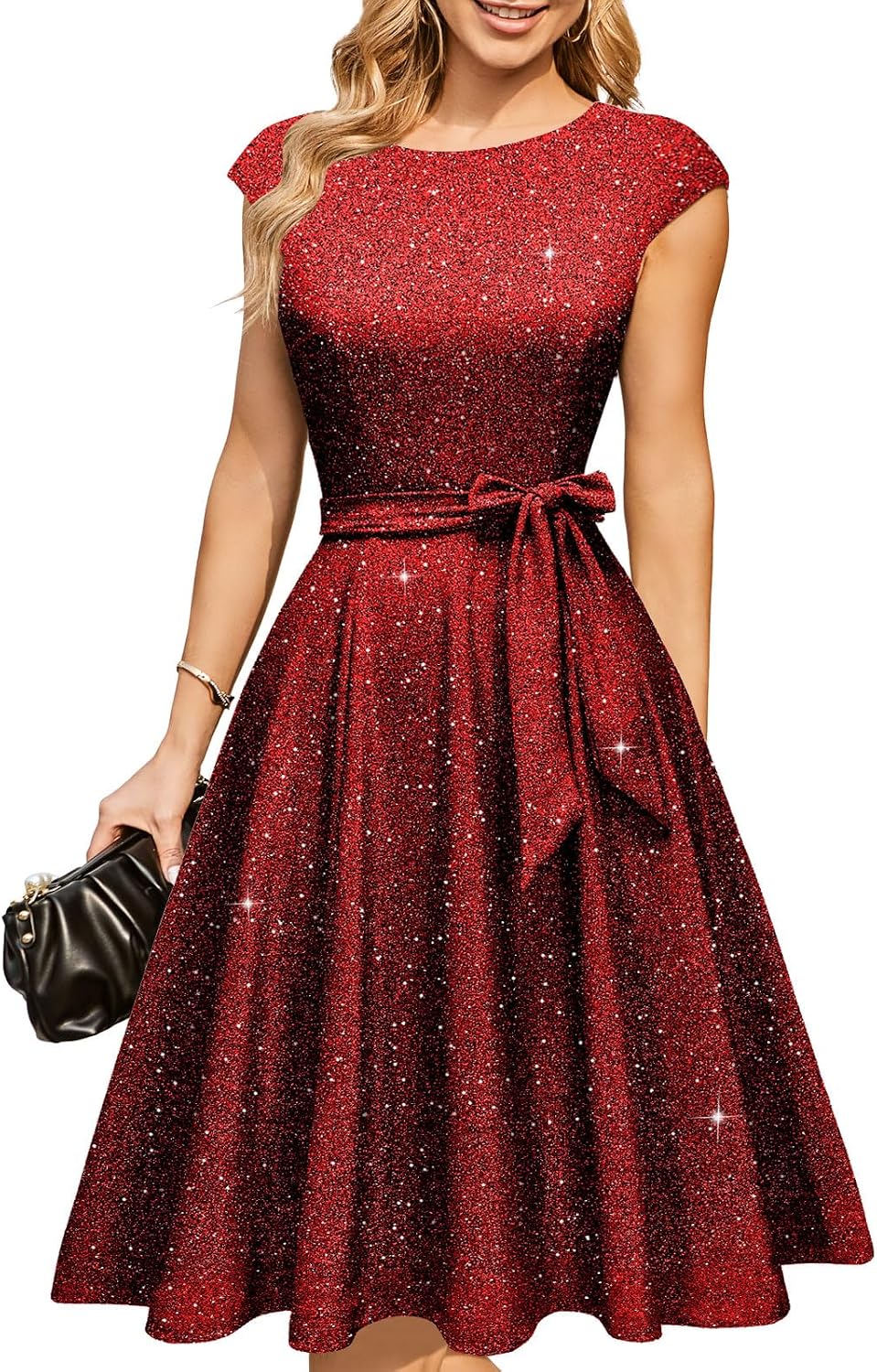 DRESSTELLS Women's Cocktail Dresses, Formal Wedding Guest Church Dress