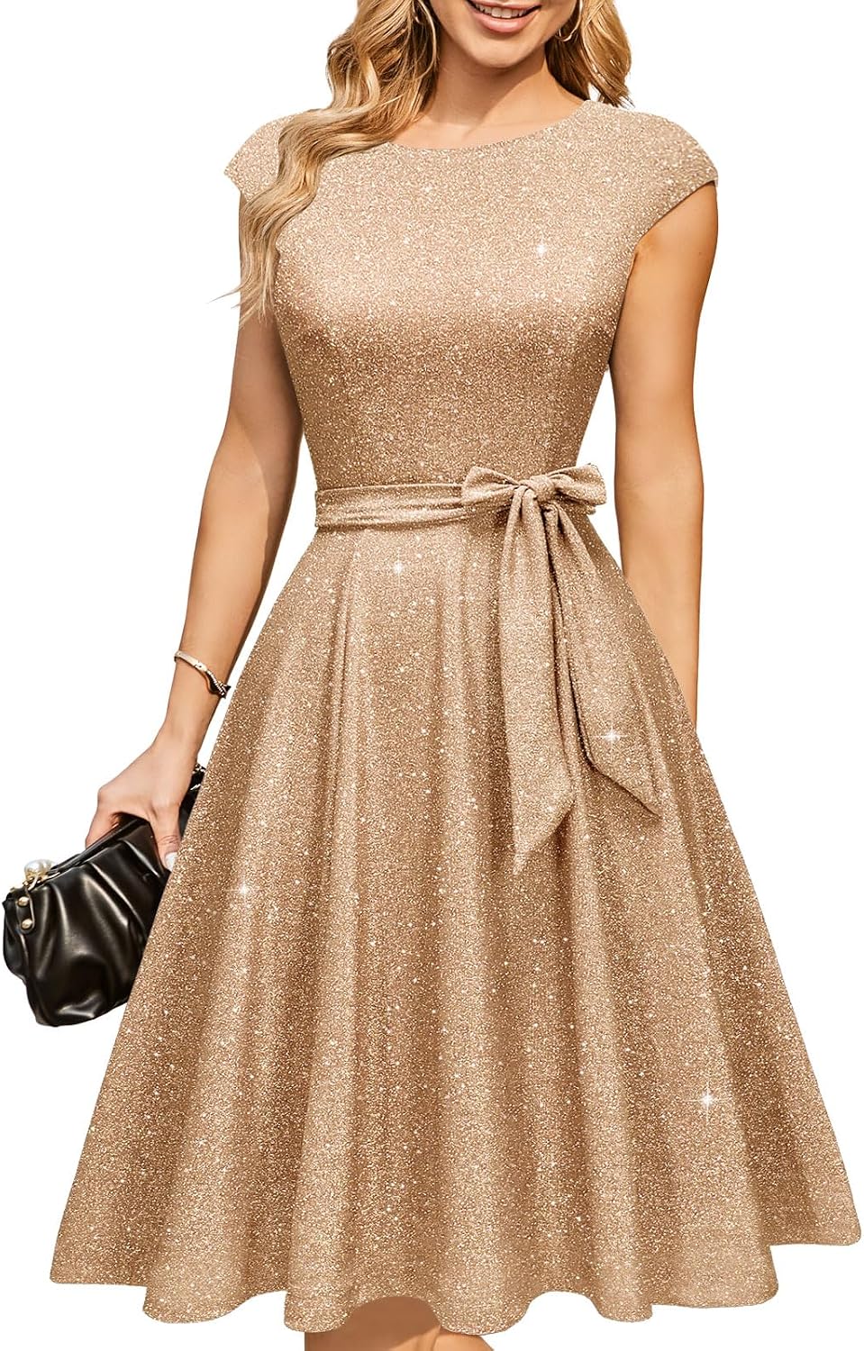 DRESSTELLS Women's Cocktail Dresses, Formal Wedding Guest Church Dress