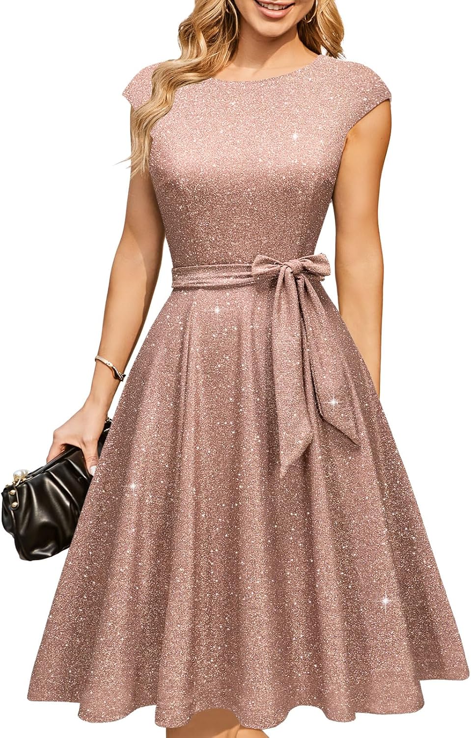 DRESSTELLS Women's Cocktail Dresses, Formal Wedding Guest Church Dress