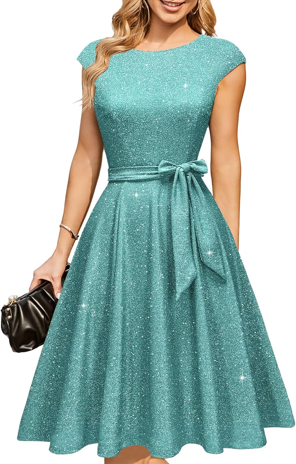 DRESSTELLS Women's Cocktail Dresses, Formal Wedding Guest Church Dress