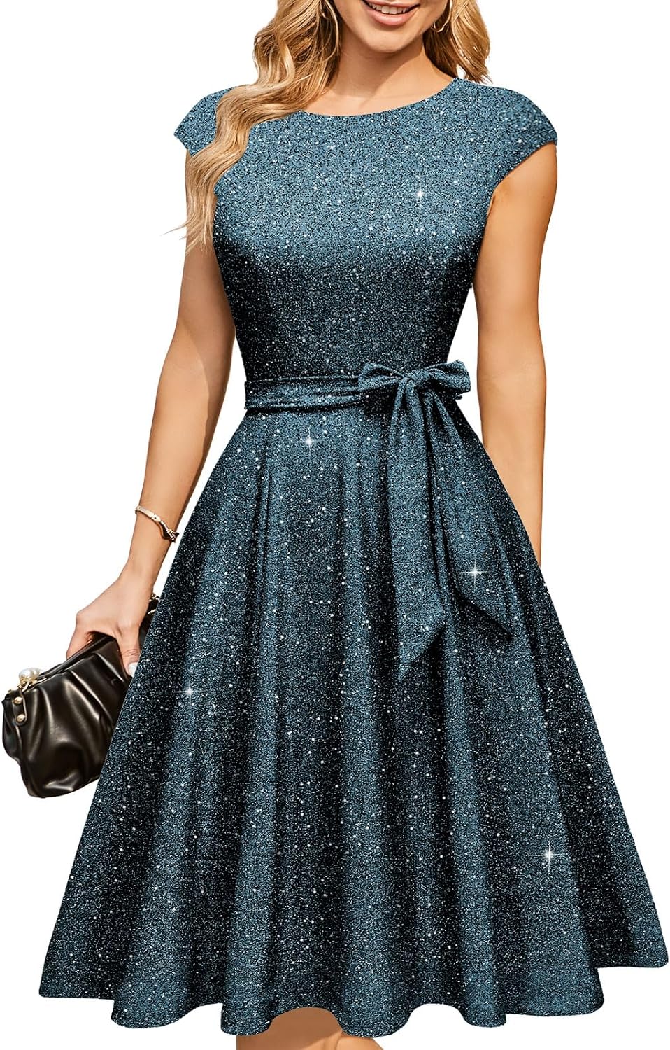 DRESSTELLS Women's Cocktail Dresses, Formal Wedding Guest Church Dress