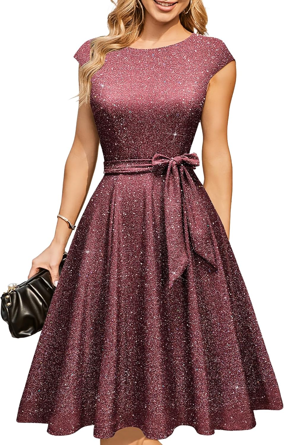 DRESSTELLS Women's Cocktail Dresses, Formal Wedding Guest Church Dress