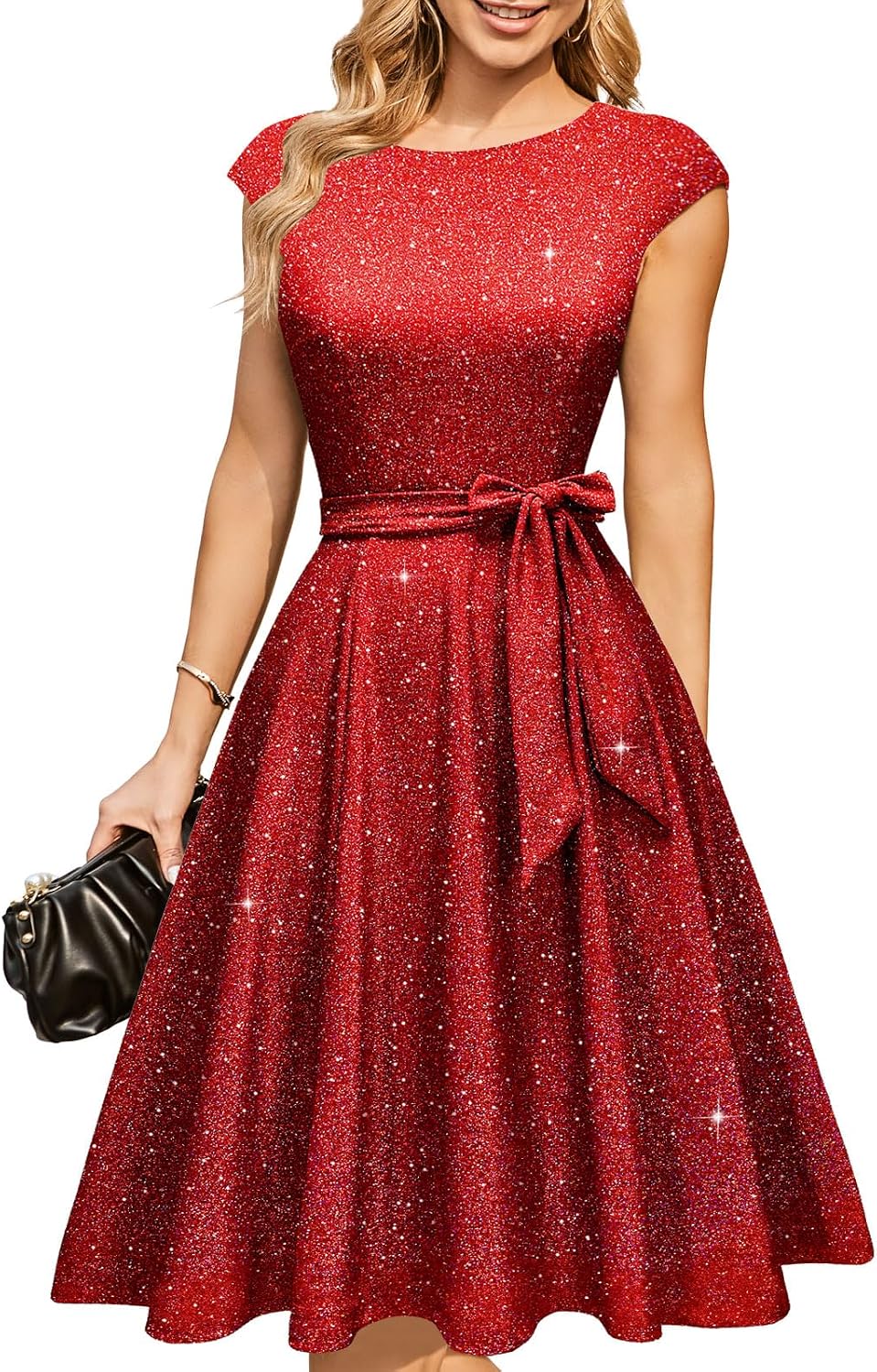 DRESSTELLS Women's Cocktail Dresses, Formal Wedding Guest Church Dress