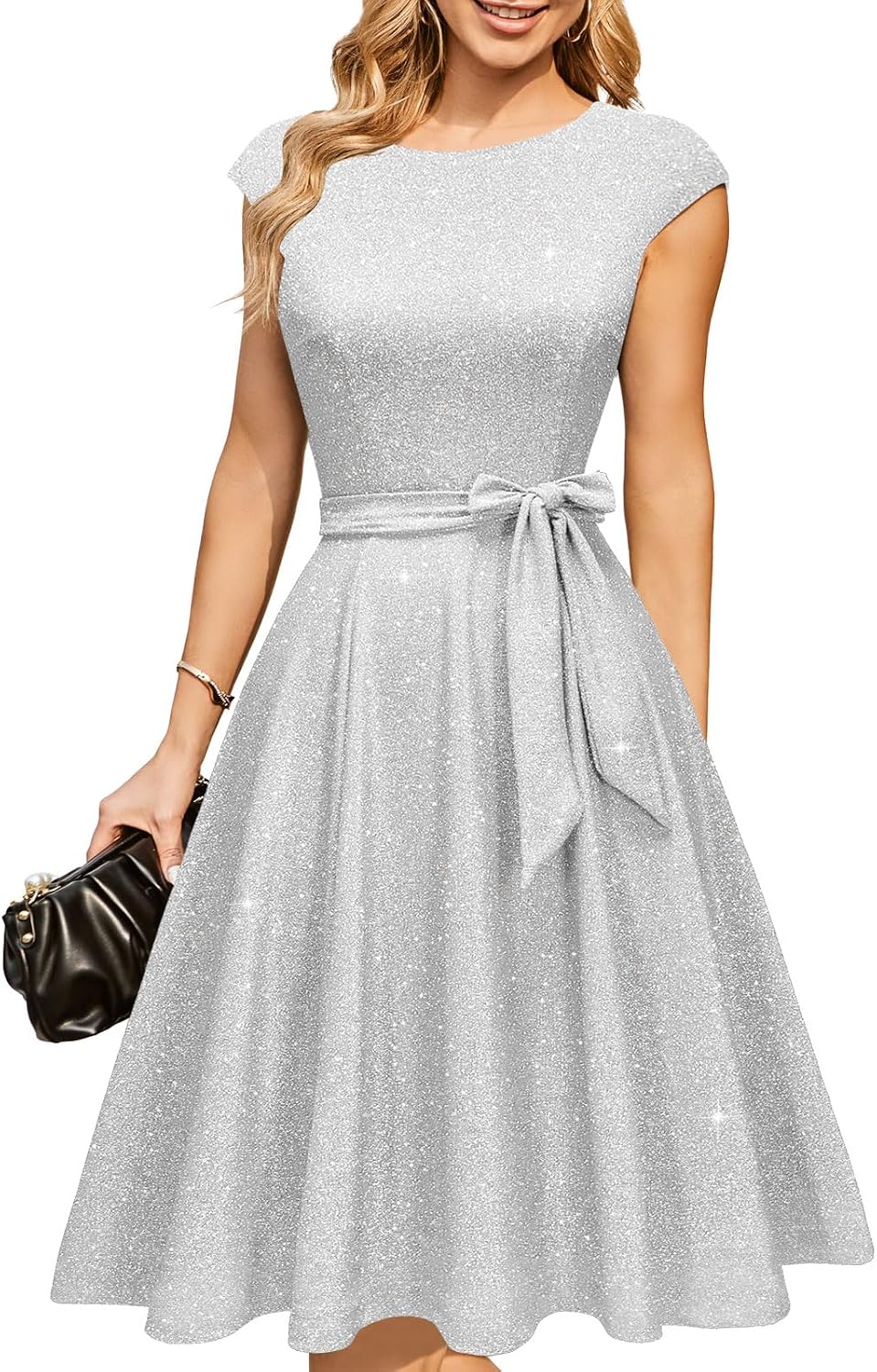 DRESSTELLS Women's Cocktail Dresses, Formal Wedding Guest Church Dress