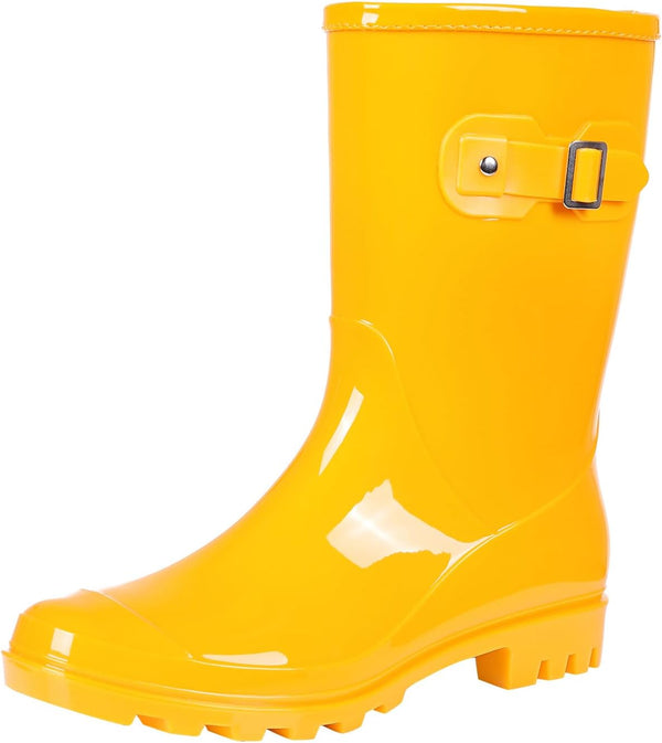 Mid Calf Rain Boots Waterproof Shoes