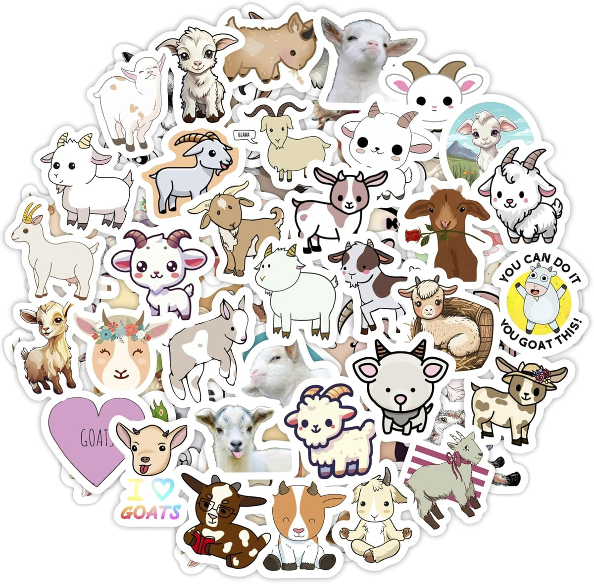 100Pcs Classic Rock Stickers — Rockabilly Guitar & Music Emblems