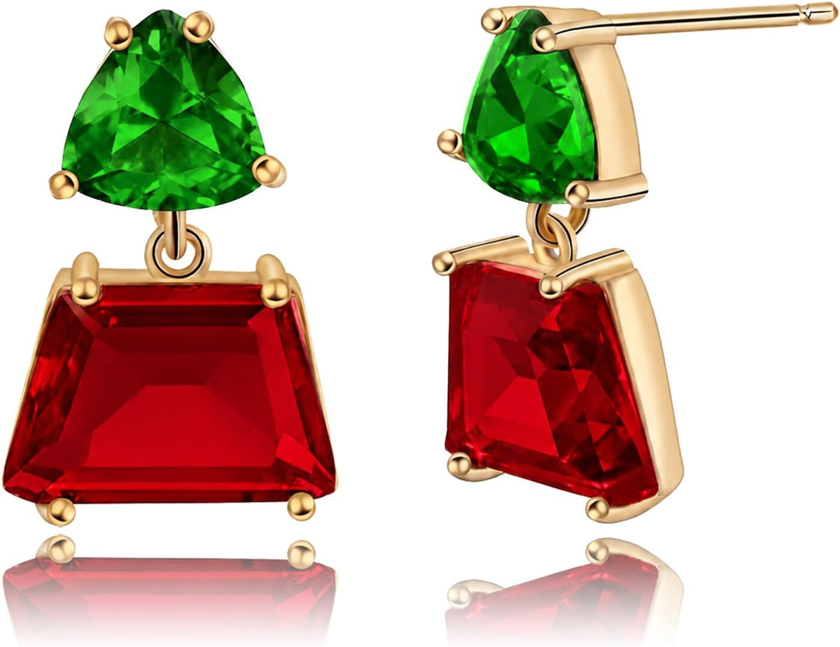 Hypoallergenic Brown Crystal Dangle Earrings for Women