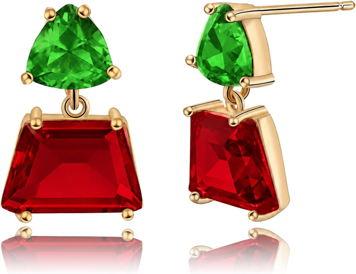 Hypoallergenic Brown Crystal Dangle Earrings for Women