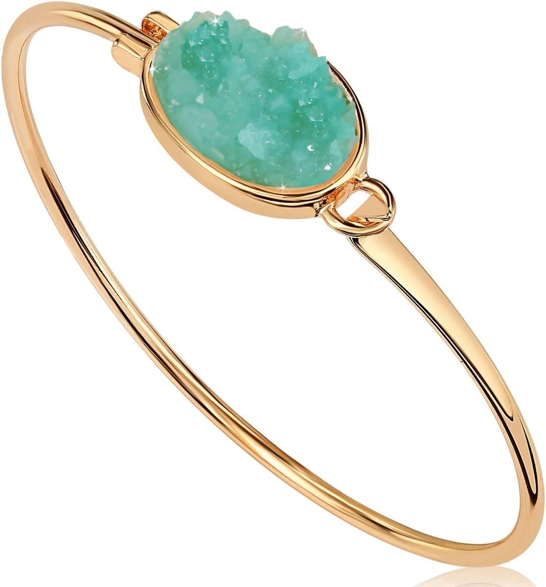 Simulated Druzy Cuff Bracelets for Women - Boho Stackable Bangle Bracelet