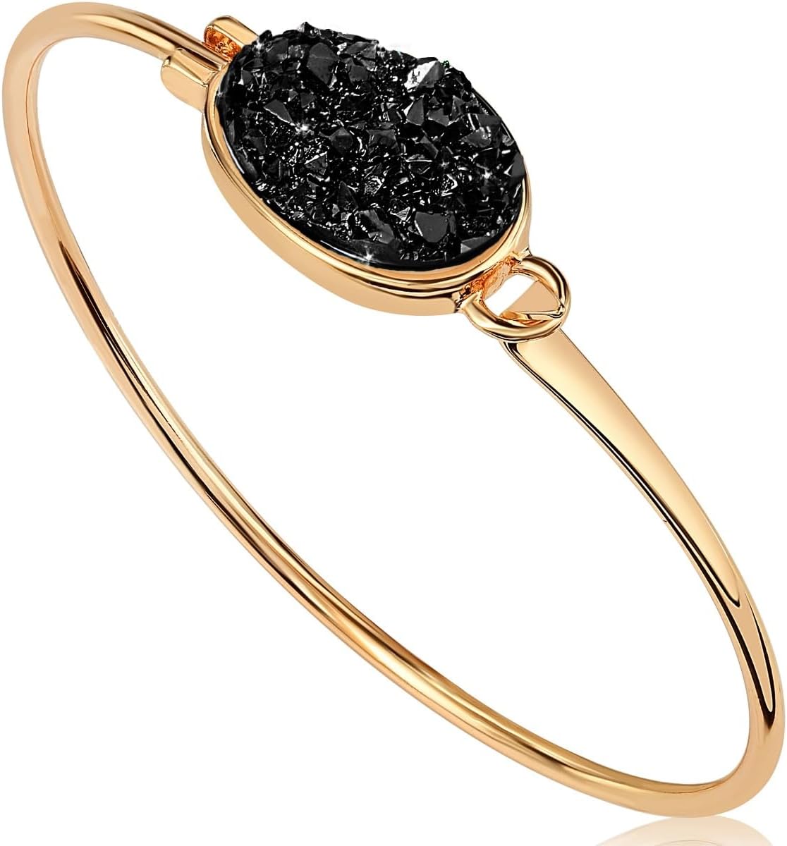 Simulated Druzy Cuff Bracelets for Women - Boho Stackable Bangle Bracelet