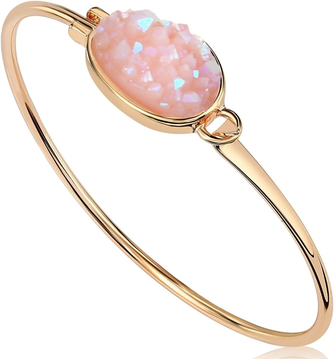 Simulated Druzy Cuff Bracelets for Women - Boho Stackable Bangle Bracelet