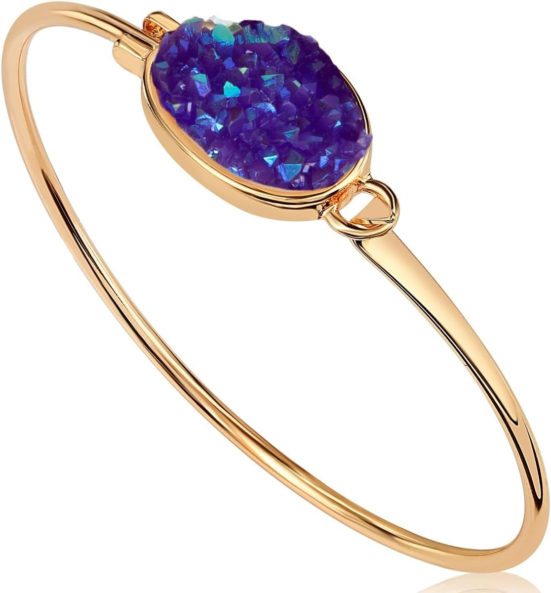 Simulated Druzy Cuff Bracelets for Women - Boho Stackable Bangle Bracelet Main image