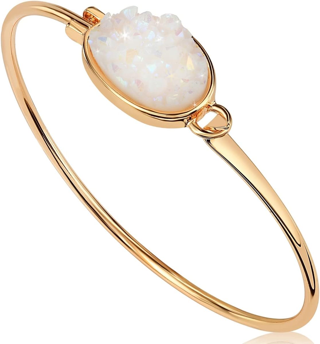 Simulated Druzy Cuff Bracelets for Women - Boho Stackable Bangle Bracelet