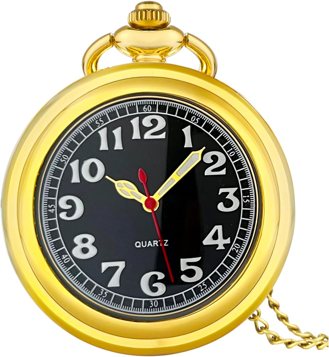 Vintage Pocket Watch with Chain — Unisex