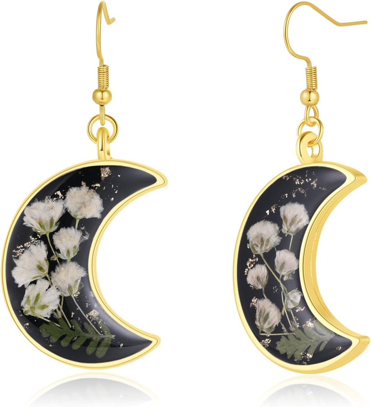 Forget-Me-Not Pressed Flower Earrings | Handmade Drop and Dangle Earrings | Pressed Flower Jewelry | Thanksgiving Christmas birthdays | Gift for Woman