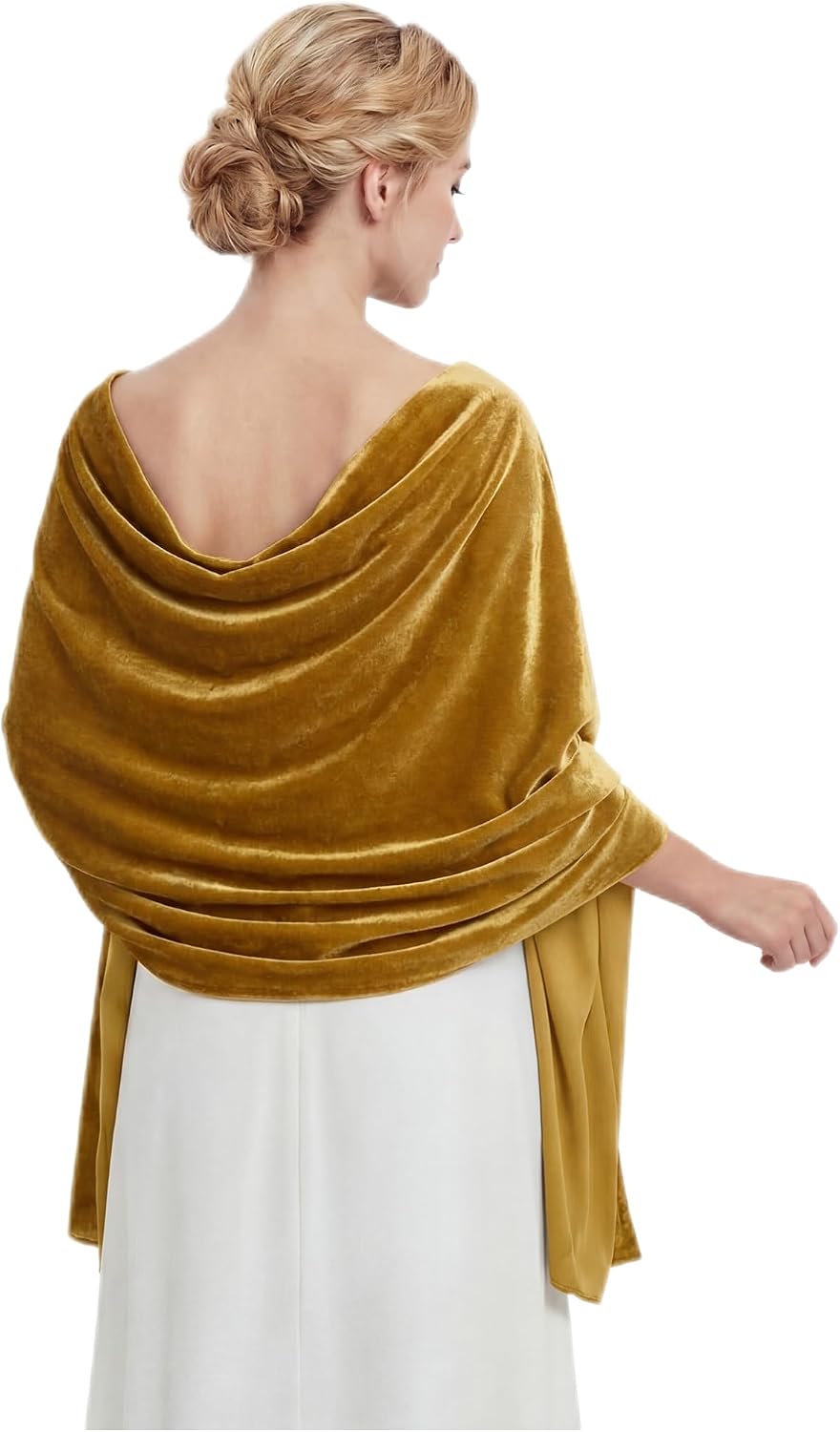 Geyoga Women Velvet Scarfs Shawl and Wrap for Evening Dresses