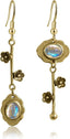 Vintage Plum Blossom Asymmetric Dangle Earrings