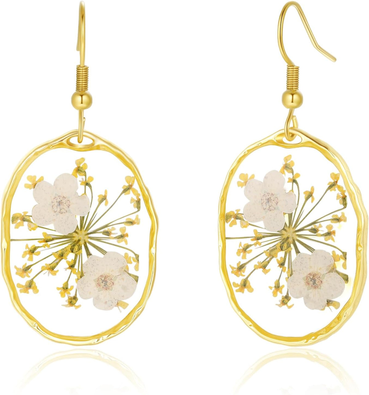 Forget-Me-Not Pressed Flower Earrings | Handmade Drop and Dangle Earrings | Pressed Flower Jewelry | Thanksgiving Christmas birthdays | Gift for Woman