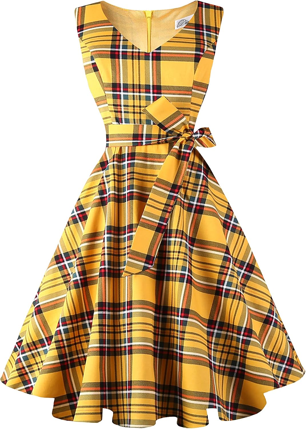 Dressever Women's 50s 60s Vintage Sleeveless Dress | Cocktail Party Dress with Pockets;Anniversary dress;Halloween dress;Christmas dress;Work dress