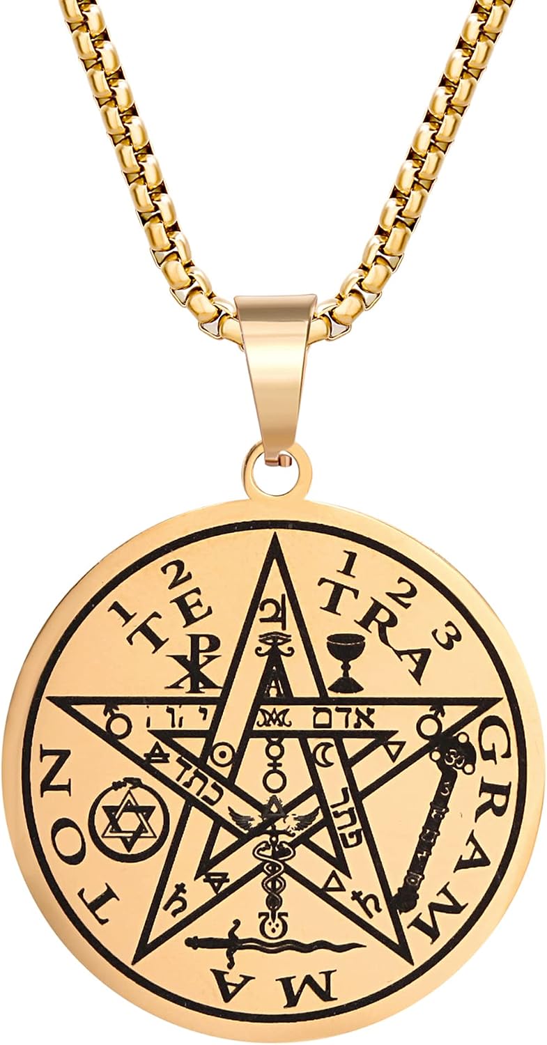 Tetragrammaton Pentacle Necklace for Men Main image