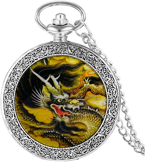 Men's Analog Pocket Watch with Chain — Necklace-Style Pocket Watch for Women