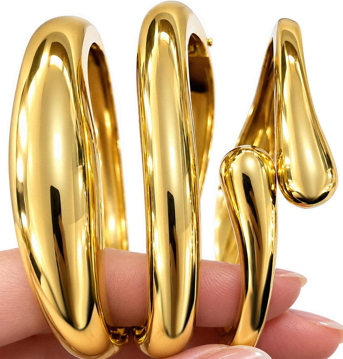 Acrylic Gold Bangle Bracelets for Women, Chunky Brown Stackable Bangles Set, Trendy Thick Resin Statement Cuff Bracelet Stack, Fashion Jewelry Gift