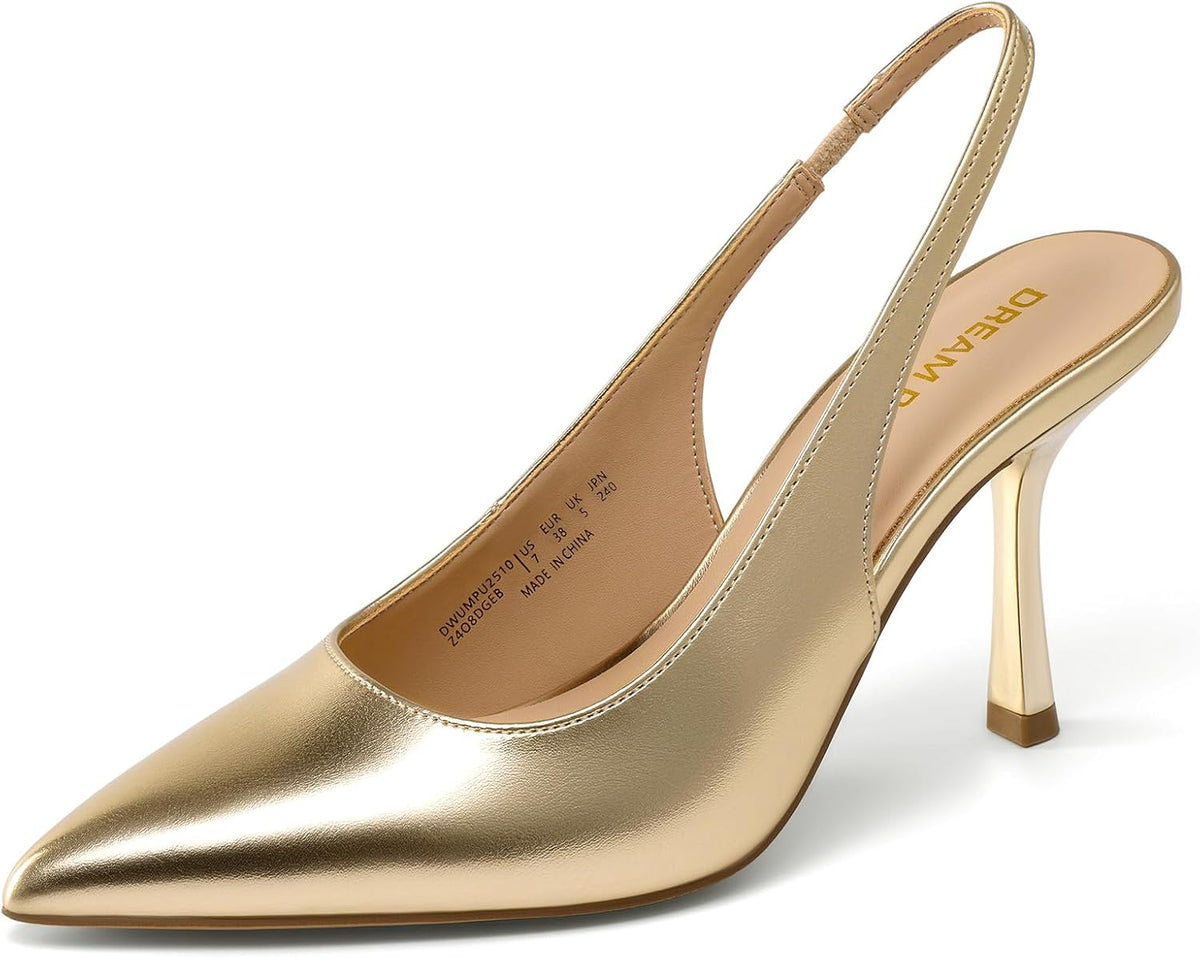 DREAM PAIRS Women's Slingback High Heels Pumps Shoes