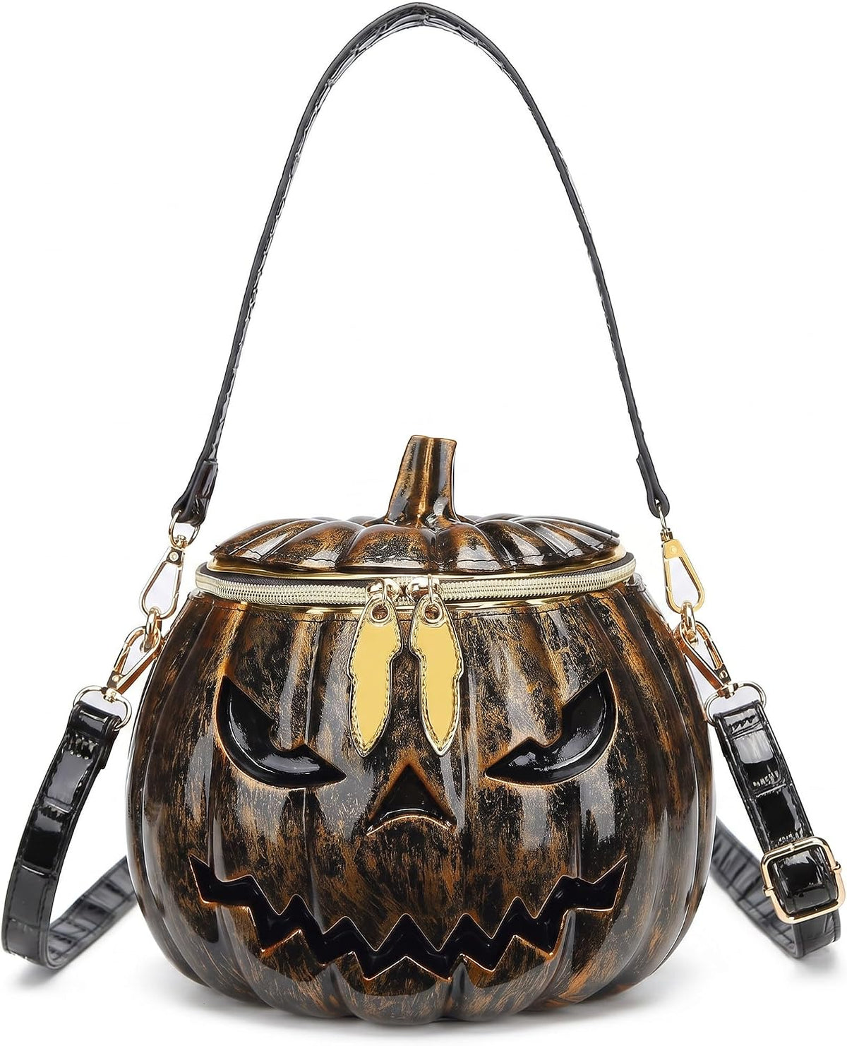 PVC Pumpkin-Shaped Crossbody Shoulder Bag