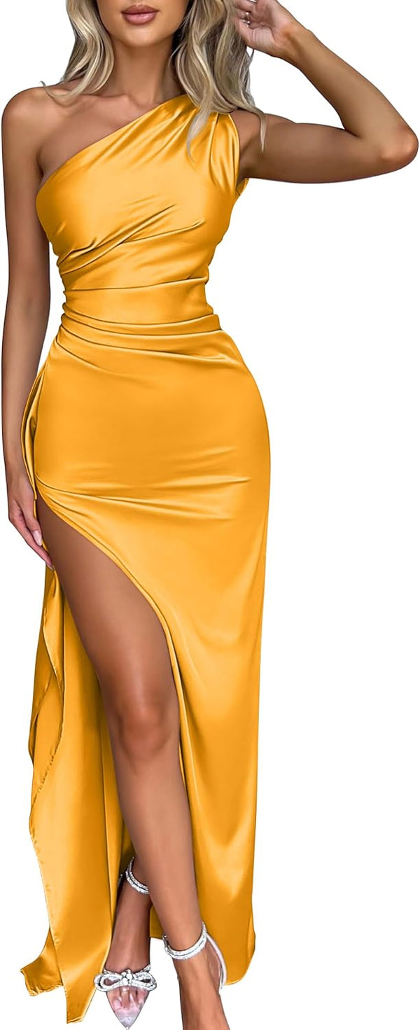 Memoriesea Women's High Split Wedding Guest Party Maxi Dress